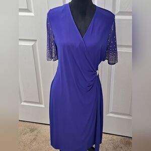 Glamour Nights Blue Formal Embellished Dress    Size 14